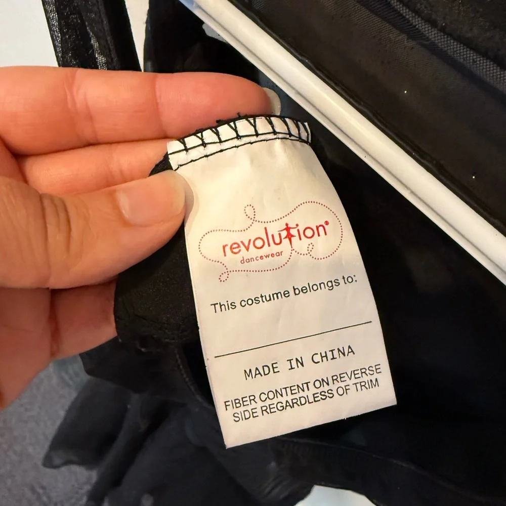 Revolution Dancewear Unsteady black contemporary dance costume, Medium Adult - Picture 5 of 9